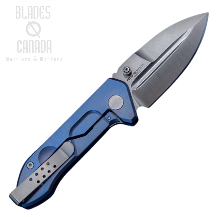 Extrema FRAME ROCK Framelock Folding Knife, Bohler N690, Titanium Blue
